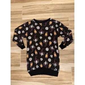 Disney Nightmare Before Christmas Jack Skellington Sweatshirt Dress Black Small